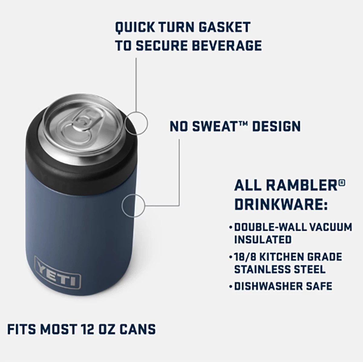 YETI® 12 oz. Rambler® Colster® Can Cooler - Black | Shop.Deere.com